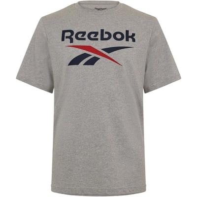 Reebok Heren-T-shirt met groot logo van Identity (Lichtgrijze heide)