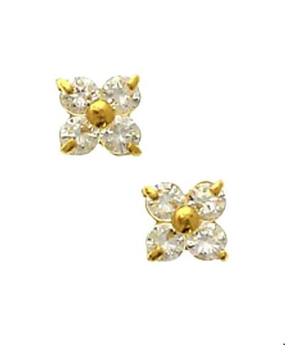 TFT Oorknoppen Bloem Geelgoud Glanzend 3.5 mm x 3.5 mm