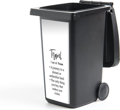 Container sticker Spreuken - Quotes - A journey to a distant or unfamiliar land - Travel - 44x98 cm - Kliko sticker