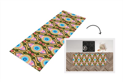 Keukenloper 150x50 cm - Keukenmat vinyl Design - Orient - Retro - Keukenmatten loper - Keuken vloerkleed tapijt
