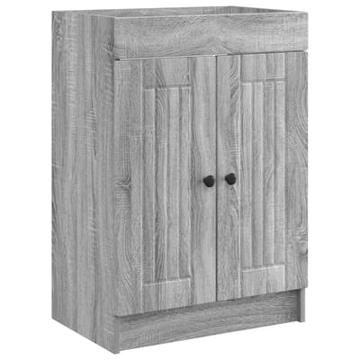 vidaXL - Badkamer - onder - Wastafel - Kast - Grijs - Sonoma - 56 - x - 37,5 - x - 81 - cm