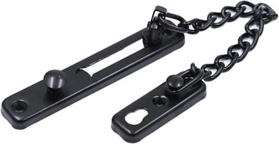 Deurketting - Veiligheidsketting Deur - Extra Beveiliging - Roestvrij Staal - Zwart