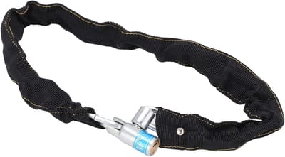 JHUBERS- Fietskettingslot 77 cm - Stalen Kettingslot - Anti-diefstal - 2 Sleutels - Duurzaam - Canvas Bescherming - Fietsslot