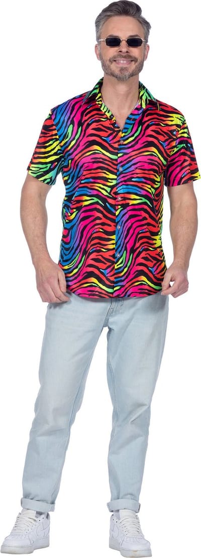 Party Shirt Zebra Neon Man
