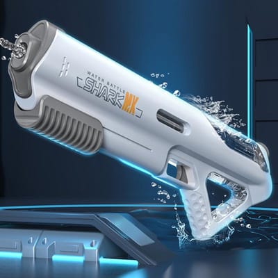 Groot Formaat Uittrekbaar Hogedruk Waterpistool Water Opslag Pistool Speelgoed Draagbaar Kinderen Zomer Strand Buiten Speelgoed voor Kinderen Cadeaus grijs