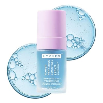 Hyphen 10% Power Peptide & 2% Koper Peptide Serum| Geavanceerde Anti-Aging Formule | Vermindert Fijne Lijnen & Rimpels | Alle Huidtypes - 30ml white