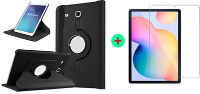 Screenprotector Geschikt voor Samsung Galaxy tab S6 lite 2022 Hoes - Zwart - Draaibare tablethoes - Met Screenprotector Geschikt voor Samsung Galaxy Tab S6 lite 2022 Screenprotector