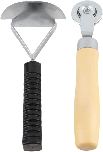 Bandenreparatieset - Rol & Schraper - Banden Herstellen - Massief Houten Handvat - 6 mm Rol - Niet gespecificeerd
