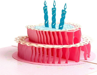 Popupkaart - Verjaardagkaart Felicitatie-Happy Birthday 3D wenskaart pop-up wenskaart met berichtpaneel