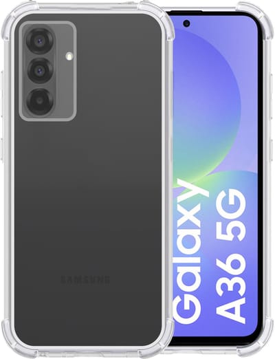 Hoesje geschikt voor Samsung Galaxy A36 - Anti Shock siliconen Backcover - Arara Hoesje - transparant