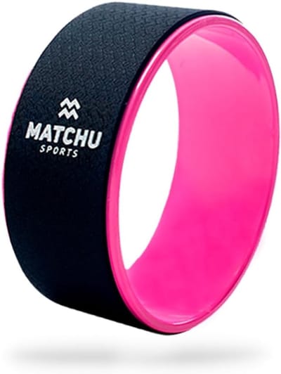 Thijox - Yoga Wiel - Yoga Wheel - Anti-Slip - 33x13 CM - Belastbaar tot 150 KG - Duurzaam ABS - Stijlvol Zwart/Kleuren Patroon - Perfect voor Yoga-Oef