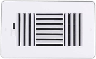 Ventilatierooster - Luchtgitter - Verbeterde luchtstroom - Rechthoekig design - 8x4 inch - Helder wit