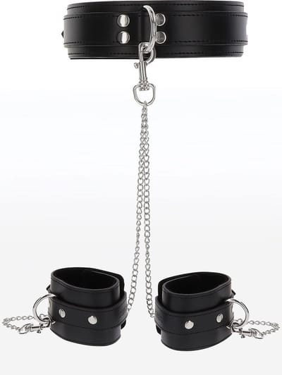 TABOOM Luxury Bondage Essentials - Halsband met Handboeien Set