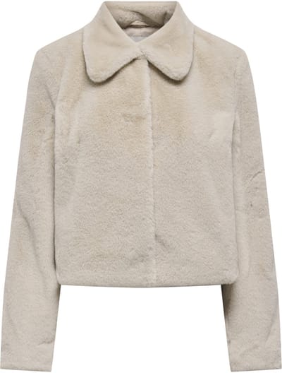 Jacqueline de Yong Jas Jdymacy Life Faux Fur Jacket Otw No 15353994 Moonbeam Dames Maat - XS