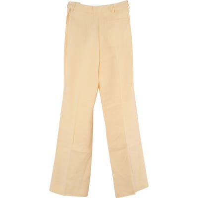 Acne Studios broek met zijsluiting in geel linnen