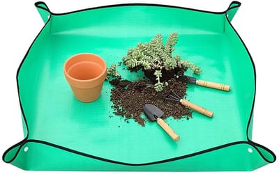Dailygoods- Plantenmat Waterdicht - Opvouwbaar - Tuinmat - Plantenonderlegger - Draagbaar - Afmetingen 100 x 75 cm