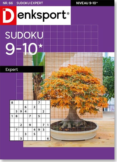Denksport Puzzelboek Sudoku 9-10* expert, editie 66