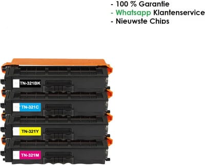 AtotZinkt premium huismerk Laser Toner Geschikt voor Brother TN321 - voordeel set TN-321 Toners 4 kleuren. Geschikt voor HL-L8250CDN Brother HL-L8350CDW Brother HL-L8350CDWT Brother MFC-L8600CDW Brother MFC-L8850CDW