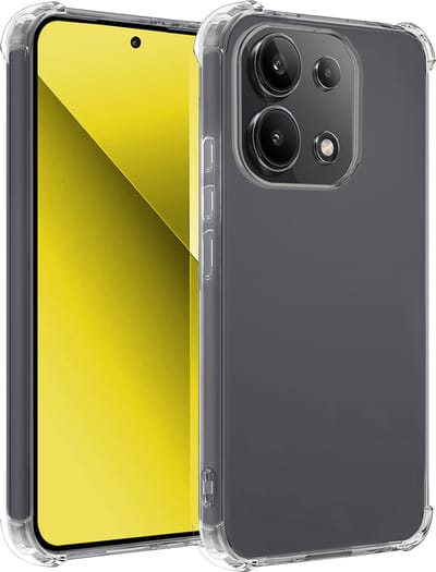 Hoesje - Geschikt voor Xiaomi Redmi Note 13 4G - Sterk & Shockproof - Siliconen Case - Back Cover - Telefoon Hoes Shock Proof - Telefoonhoesjes - Transparant