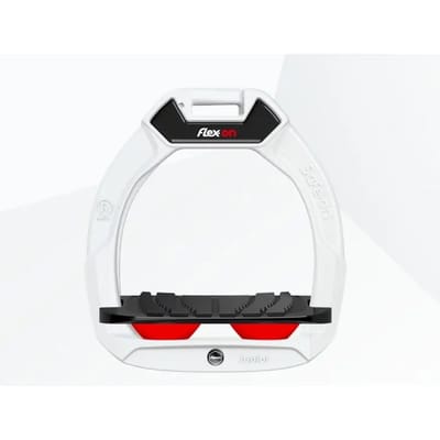 Veiligheidspaardrijden stijgbeugels Hellend Grip Wit/Zwart/Rood kind Flex-On Safe-On