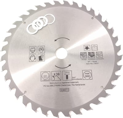TCT 36 tands Cirkelzaagblad Ø 300 x 3 x Ø 30mm Carbide tanden incl 4 verloopringen (31)