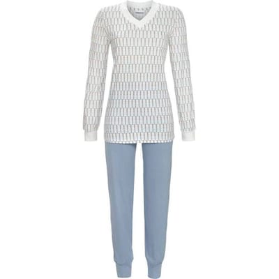 Ringella Stippen pyjama warm katoen Wit vrouw 38