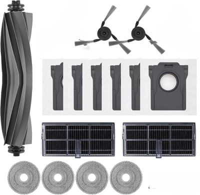Stofzuigeraccessoireset - geschikt voor Dreame X40/X40 pro/S30 pro Ultra, X40 Ultra/L40 Ultra/X40 Master robotstofzuigers - 1 hoofdborstel, 2 filters, 2 zijborstels, 4 dweilen, 6 stofzakken