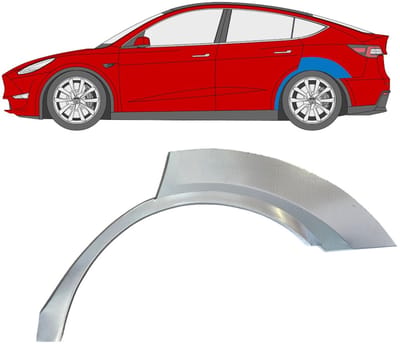 Reparatiepaneel achterspatbord voor Tesla Model Y 2020- / Links