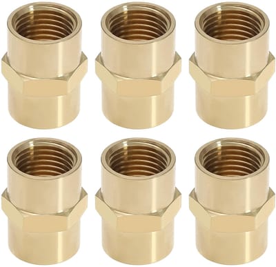 Dailygoods - Messing Pijp Fitting - Snelle Koppeling - Goud - 1/4 Inch - Duurzaam en Corrosiebestendig - Geschikt voor Lucht Water Olie Brandstof