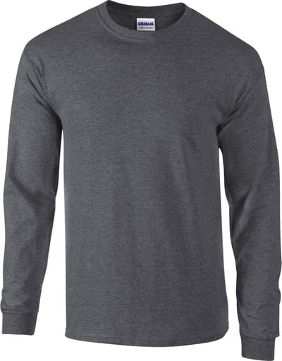 Gildan Ultra Cotton™ Classic Fit Adult Long Sleeve T-Shirt GI2400 - Dark Heather - XXL