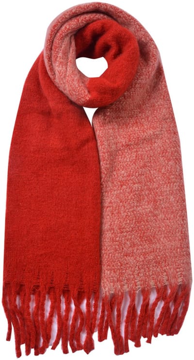 Clayre & Eef Wintersjaal Dames 40x240 cm Rood Synthetisch