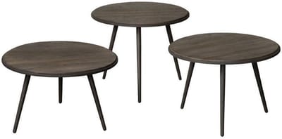 Tower Living - Turi bijzettafel set 55 cm - grijs