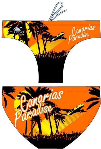 Turbo Paradise Canary Island Zwemslip Oranje,Zwart 5XL Man