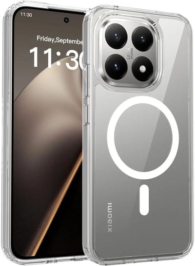 Hoesje Geschikt voor Xiaomi 15T - Compatibel met MagSafe / Qi2 - Hard Back Cover met Magneet - Transparant