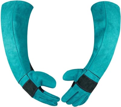 Lange handschoenen voor het hanteren van huisdieren, 60 cm, dik en duurzaam, ideaal voor katten en honden