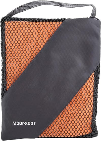 Sneldrogende Handdoek - Microvezel Doek - Sport en Reizen - Lichtgewicht en Compact - 99 x 39 cm - Oranje