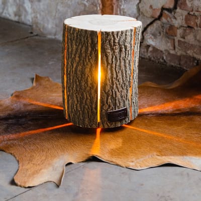 LEDR Wood Light - Ash Wood M - bijzettafel met sfeerlicht - robuust 100% hout - 30x20cm