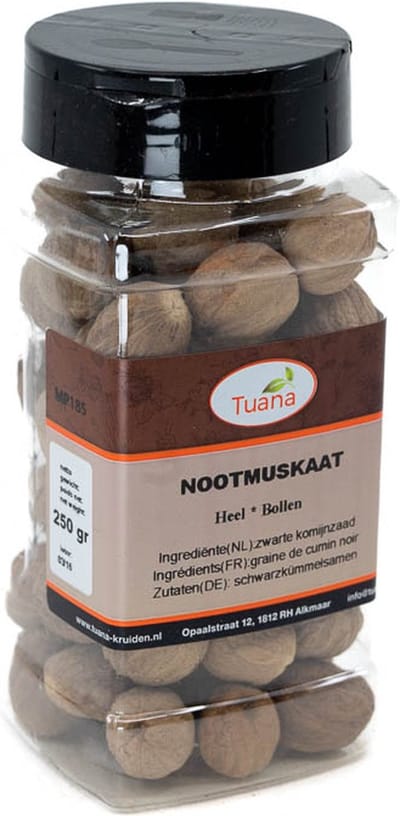 Tuana Kruiden - Nootmuskaat Bollen - Strooibus 75 Gram - Tuanashop - MP-N-0005