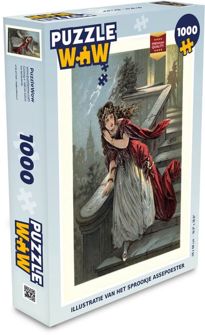 Puzzel Illustratie van een dame die een trap afrent - Legpuzzel - Puzzel 1000 stukjes volwassenen