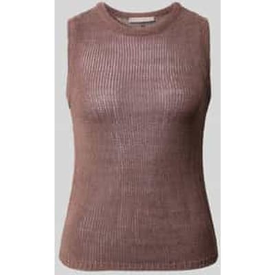 Gebreide top met ronde hals