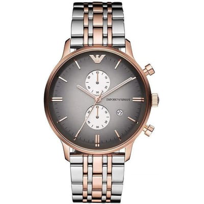 Emporio Armani AR1721 Heren Gianni Horloge Tweekleurig 43mm helder roze