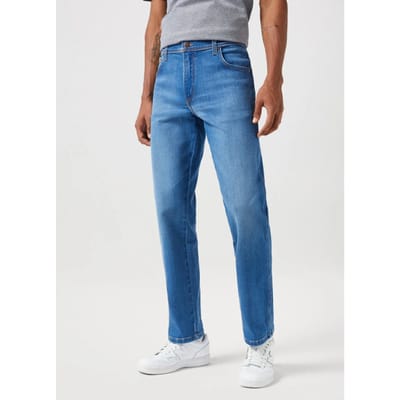 Wrangler Heren Jeans Broeken TEXAS regular/straight Fit Blauw 38W / 34L Volwassenen