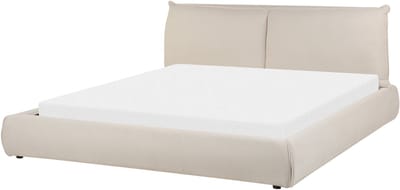 VINAY - Tweepersoonsbed - Zandbeige - 180 x 200 cm - Polyester