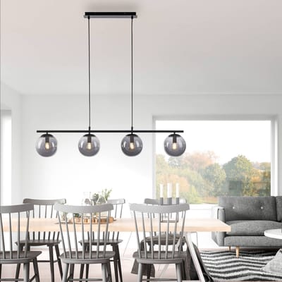 JUST LIGHT. GmbH Hanglamp Big Widow, glazen bollen, 4-lamps
