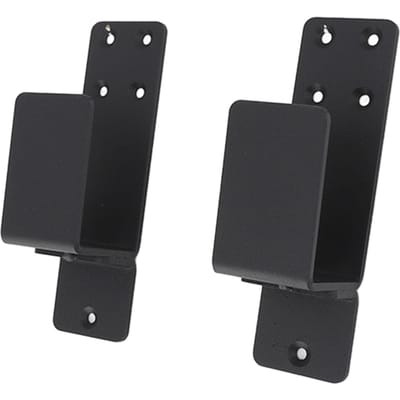2PCS Supports de Barricade de Porte Support de Barre Ouverte Acier au Carbone Installation Facile Support en U pour Garage Grange Planches 2x4 Noir noir