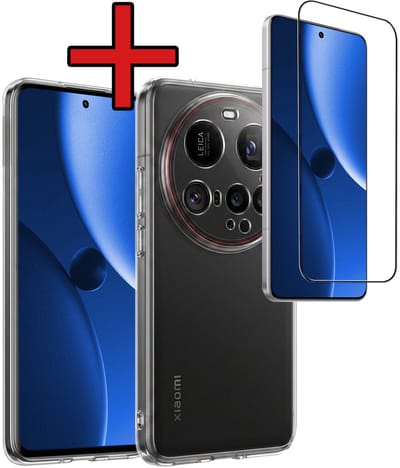 Hoesje - Met Screenprotector - Geschikt voor Xiaomi 15 Ultra - Sterk & Shockproof - Telefoon Hoes - Back Cover - Siliconen Case - Telefoonhoes - Transparant