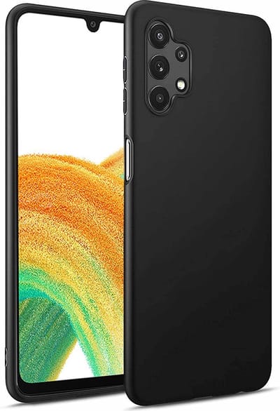 Flexibele achterkant Silicone hoesje zwart Geschikt voor: Samsung Galaxy A33 5G A336