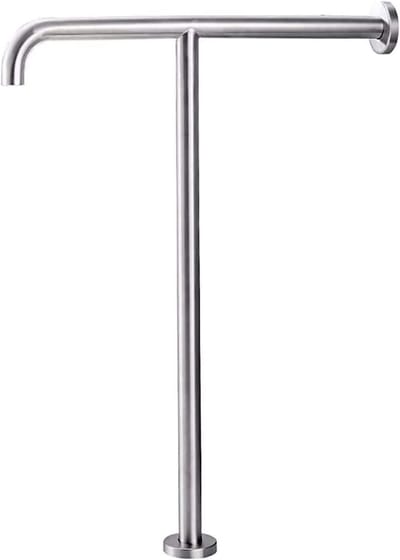 Veiligheidshandvat Badkamer - Douchesteun Leuning - Veilige Ondersteuning - Roestvrij Staal - 2.5 cm - Zilver