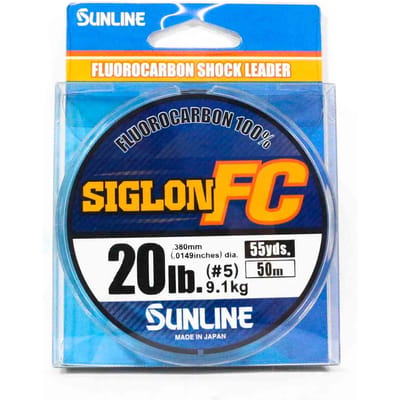Sunline Fluorocarbon Leider Siglon FC 100% 50m 20lb Diameter 0,38mm (8340) schoon