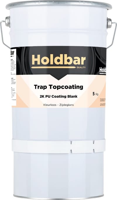 Holdbar Trap Topcoating Zijdeglans 5 kg - Glashelder - Transparant - Trapverf - Slijtvast - Gemakkelijk Schoonmaken - Bestand tegen zware belastingen - 2 Componenten - Mat, Zijdeglans en Hoogglans